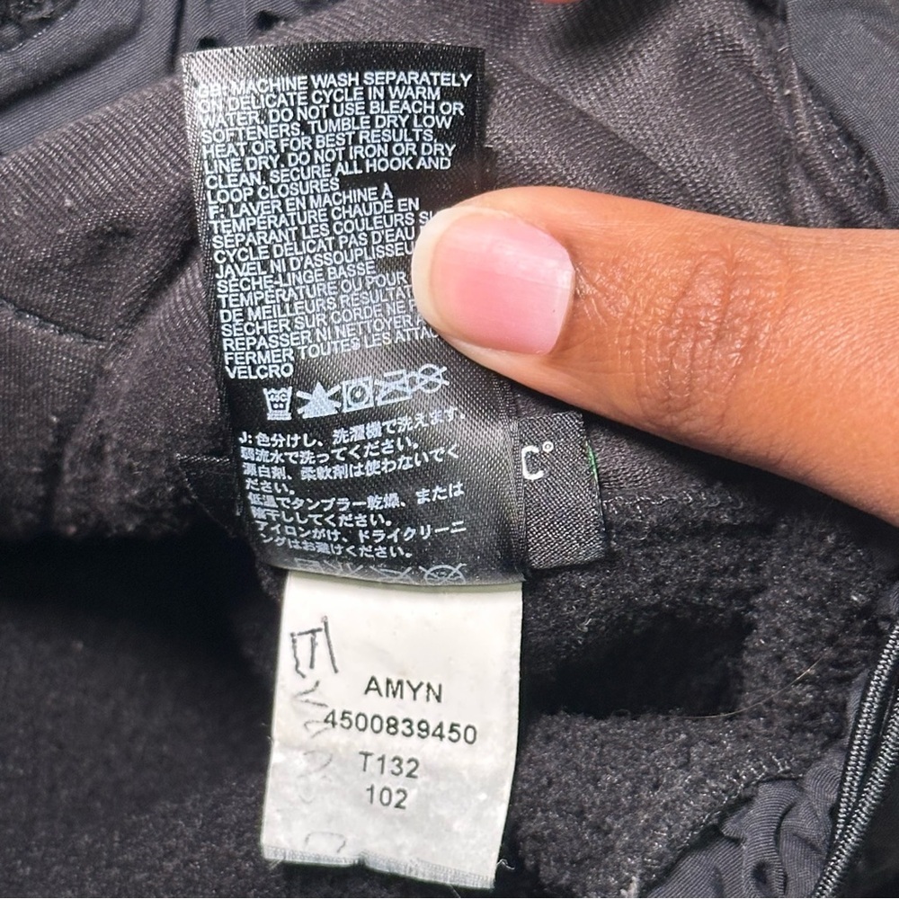 The North Face Black Gray Polartec Amyn Fleece Jacket Full-Length Zipper 2XL - Picture 12 of 12